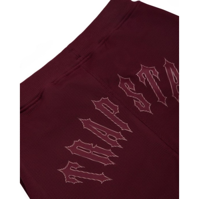 Burgundy Women's Trapstar Mesh Irongate Arch Joggers USA | RA23-347