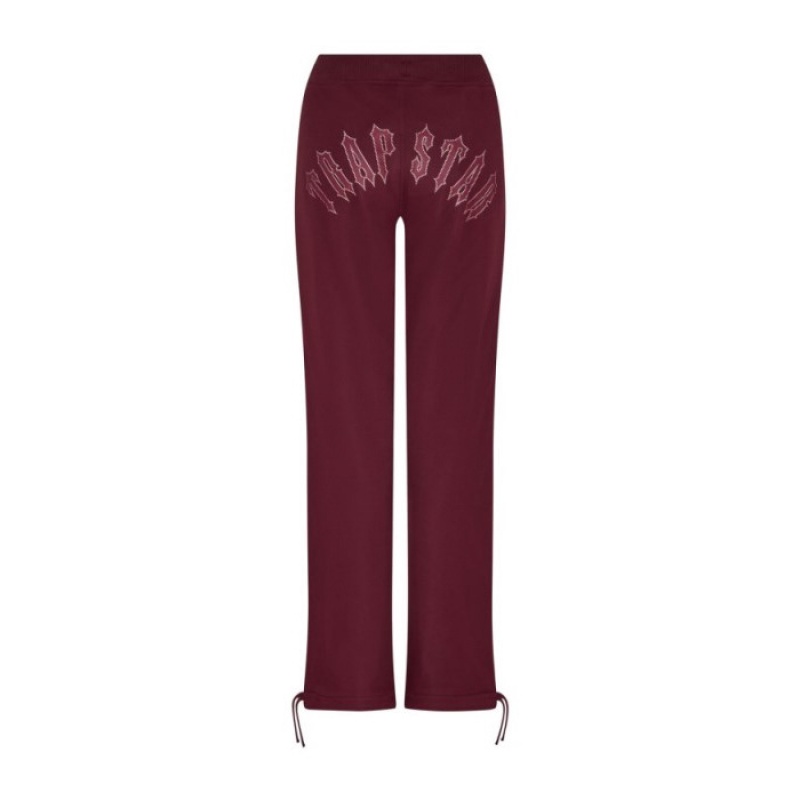 Burgundy Women\'s Trapstar Mesh Irongate Arch Joggers USA | RA23-347