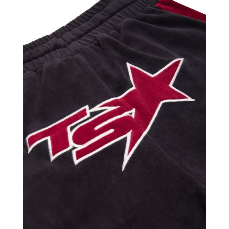 Burgundy Women's Trapstar TS-Star Velour Track Bottoms Pants USA | AK29-656