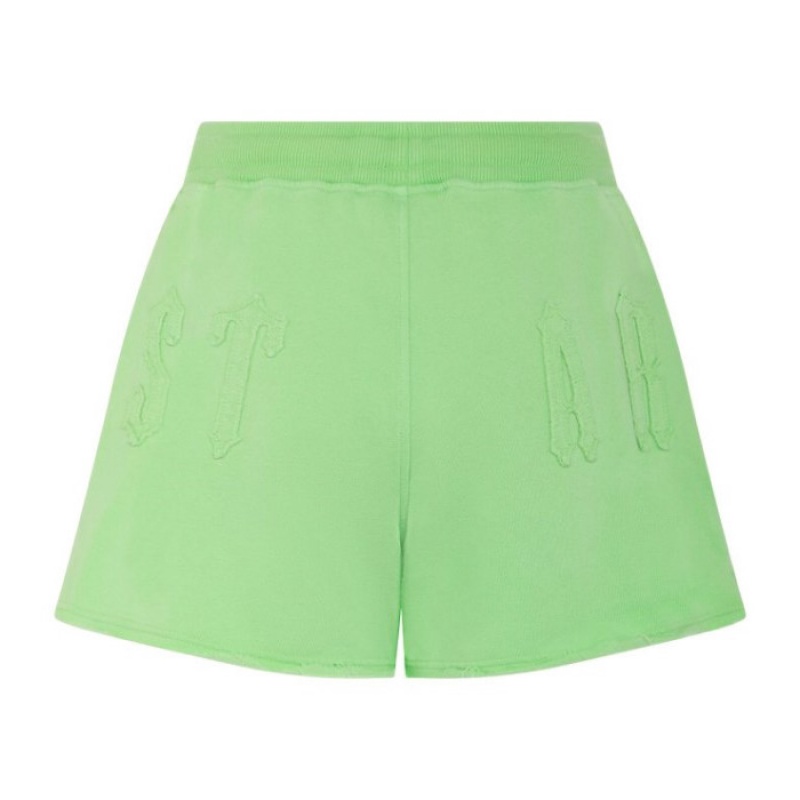 Green Women's Trapstar Irongate Arch Applique Shorts USA | WT68-865