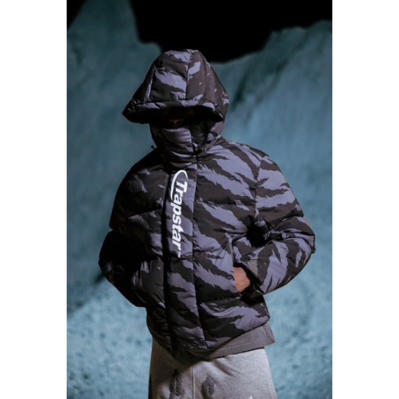 Grey Camo Men's Trapstar Hyperdrive Technical Puffer Outerwear USA | CY47-774