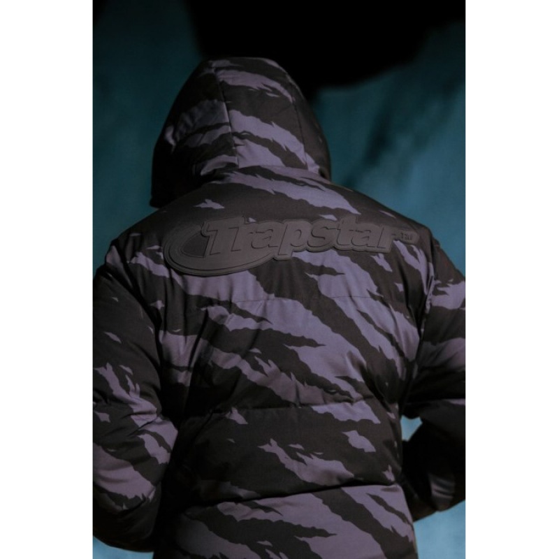 Grey Camo Men's Trapstar Hyperdrive Technical Puffer Outerwear USA | CY47-774