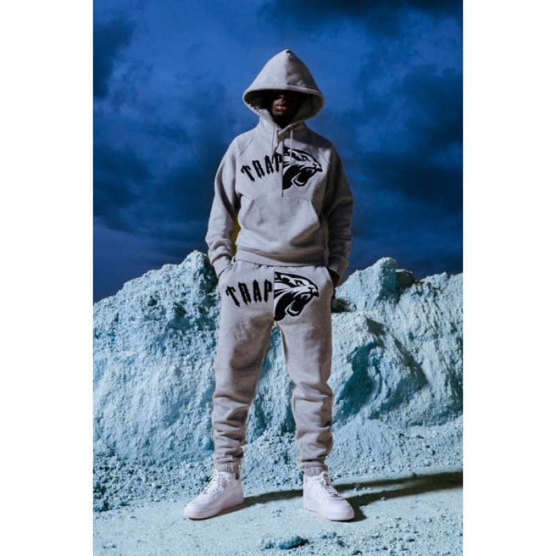 Grey Men's Trapstar Arch Shooters Hoodie Tracksuit USA | XR88-579