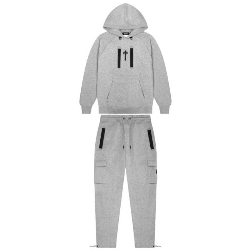 Grey Men's Trapstar Irongate T Trap Fleece Hoodie Tracksuit USA | PV27-901