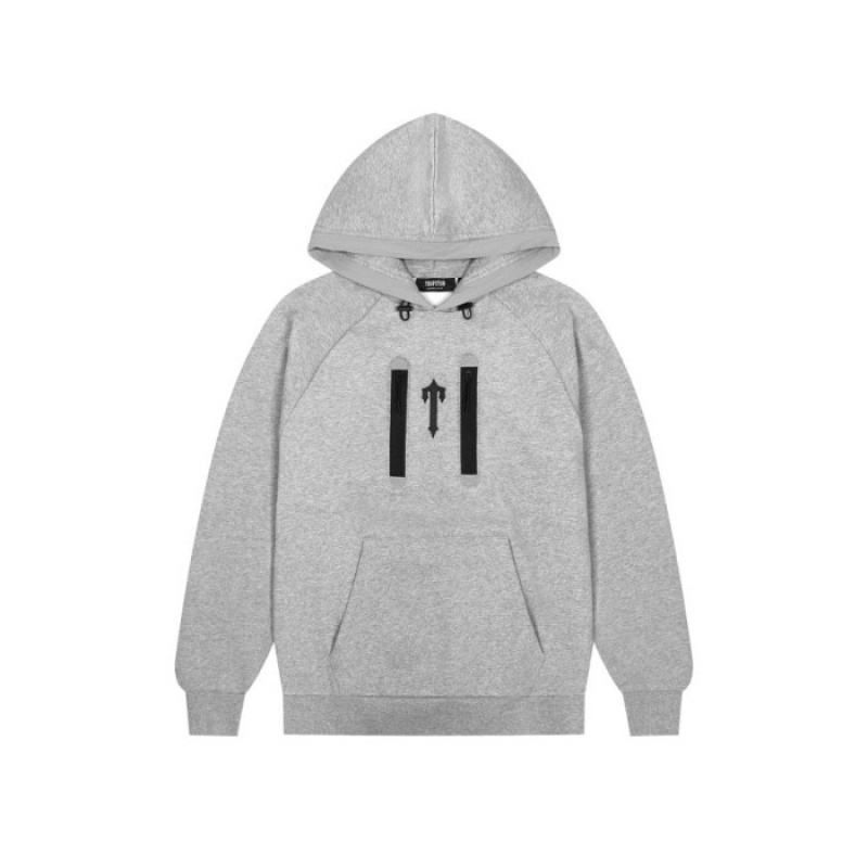 Grey Men\'s Trapstar Irongate T Trap Fleece Hoodie Tracksuit USA | PV27-901