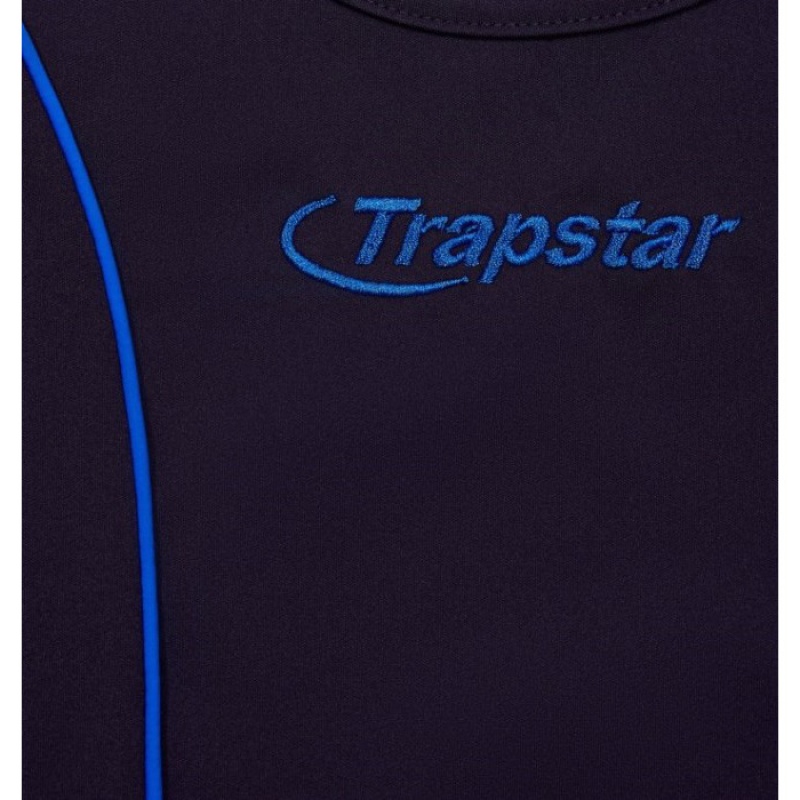 Navy / Blue Women's Trapstar Hyperdrive Piping Vest Top USA | TK15-985