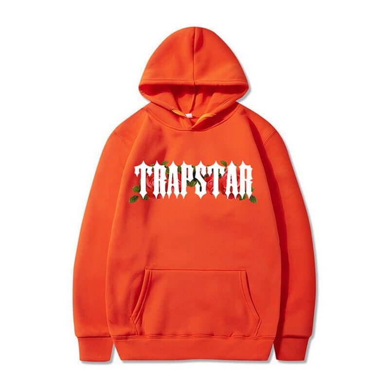 Orange Men\'s Trapstar Long Sleeve Hoodie USA | IZ45-802