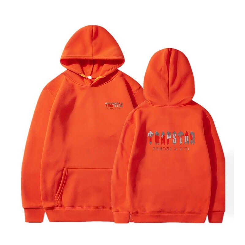 Orange Men\'s Trapstar Wild West Its a Secret Hoodie USA | YH22-313