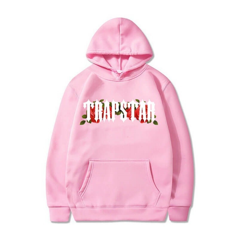 Pink Men\'s Trapstar Long Sleeve Hoodie USA | XU10-935