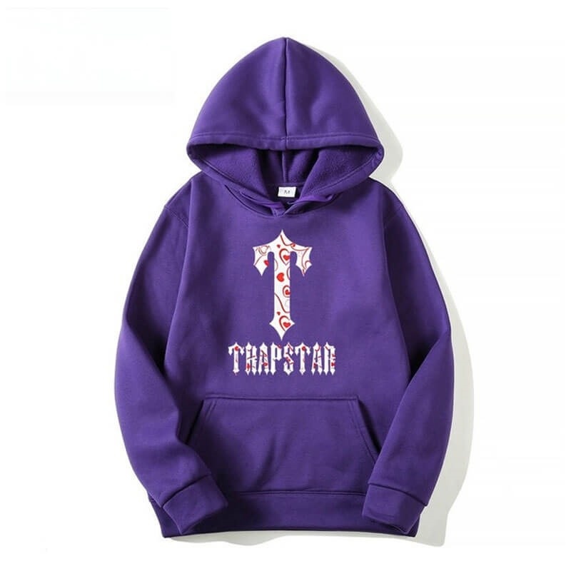 Purple Men\'s Trapstar Anime T-Flowers Pattern Hoodie USA | BY20-623