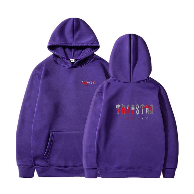 Purple Men\'s Trapstar Wild West Its a Secret Hoodie USA | KM62-856