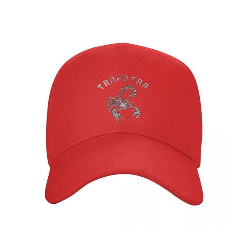 Red Men\'s Trapstar Baseball black Cap Hats USA | MR42-851