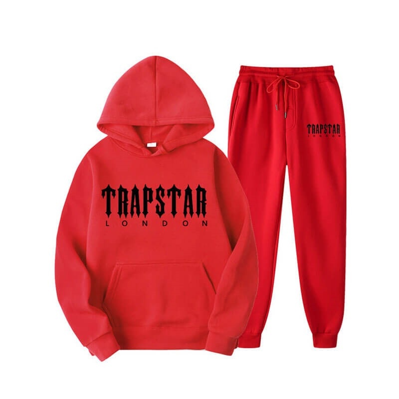 Red Men\'s Trapstar Fleece London Tracksuit USA | OI36-552