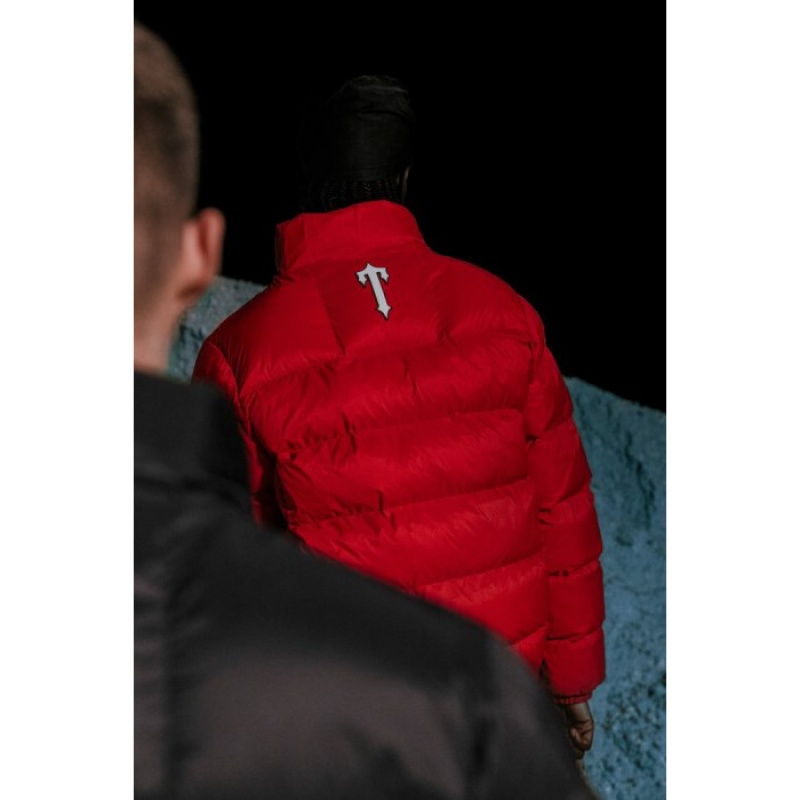 Red Men's Trapstar It's a Secret Puffer Outerwear USA | TK37-625