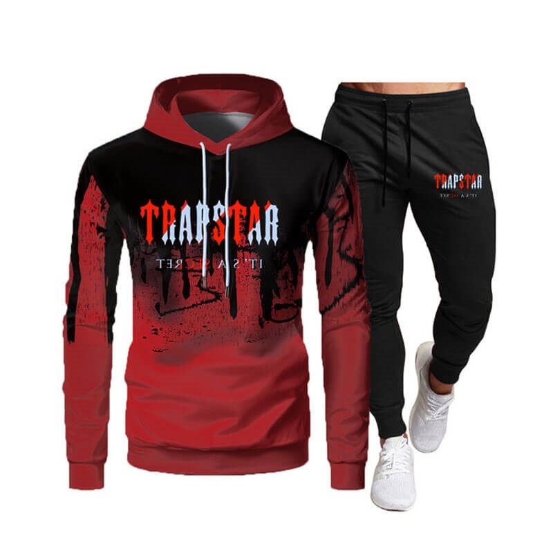 Red Men\'s Trapstar It\'s a Secret Streetwear Tracksuit USA | YS02-615