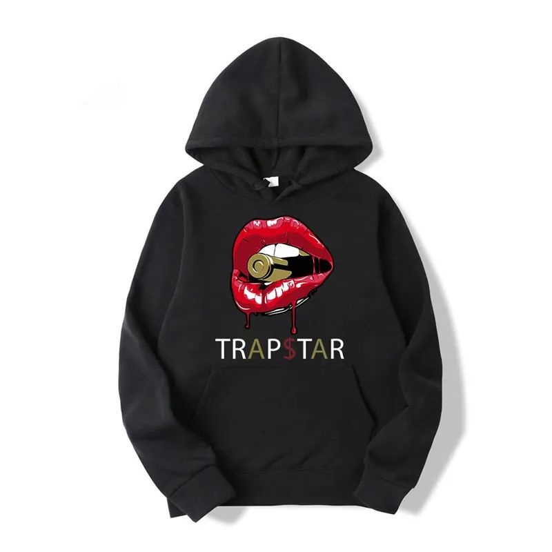 Red Men\'s Trapstar Red Lips Hoodie USA | QB21-607