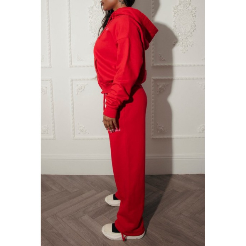 Red Women's Trapstar TS-Star Drawcord Hem Joggers USA | MU20-180