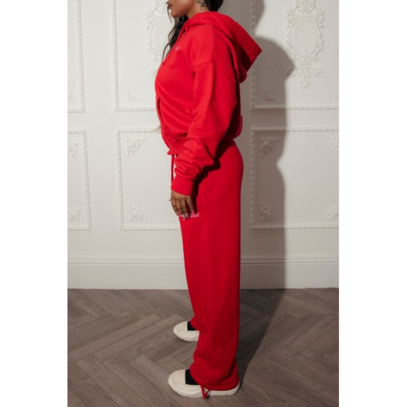 Red Women's Trapstar TS-Star Zip Up Track Top USA | YZ10-631