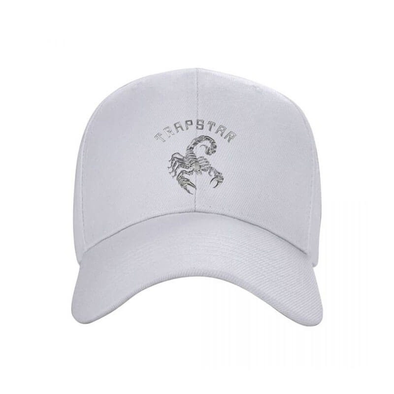 White Men\'s Trapstar Baseball black Cap Hats USA | MW98-408