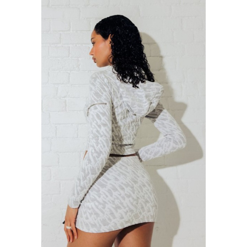 White Women's Trapstar Jacquard Mini Skirts USA | AT81-709