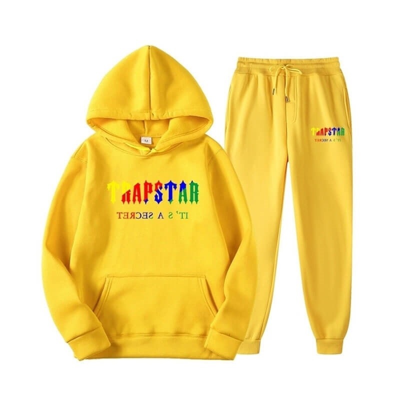 Yellow Men\'s Trapstar Autumn It\'s a Secret Tracksuit USA | YX47-123